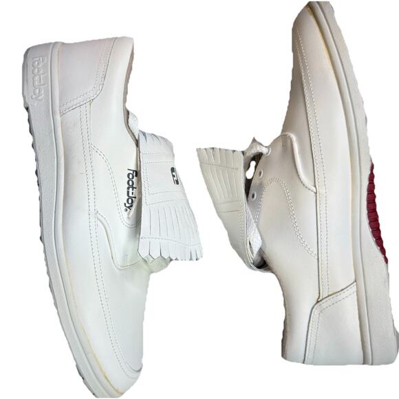 FootJoy SoftJoy White Kiltie Golf Shoes Mens Size US 7 M Soft Spike Style 53884 - Picture 5 of 11